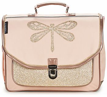 Školské tašky a aktovky CARAMEL & CIE  CARTABLE 38 CM LIBELLULE ROSE