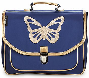 Školské tašky a aktovky CARAMEL & CIE  CARTABLE 38 CM PAPILLON BLEU