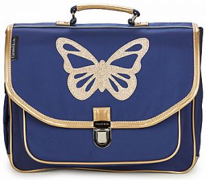 Školské tašky a aktovky CARAMEL & CIE  CARTABLE 38 CM PAPILLON BLEU