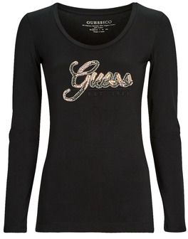 Tričká s dlhým rukávom Guess  LS SN GUESS SCRIPT TEE