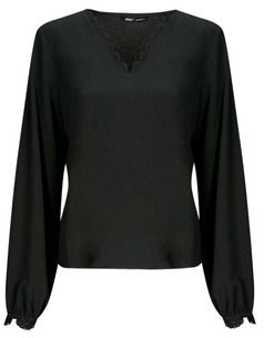 Blúzka Only  ONLNOVA FR VERSA V-NECK L/S LACE TOP PTM