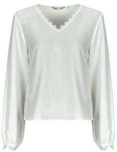 Blúzka Only  ONLNOVA FR VERSA V-NECK L/S LACE TOP PTM