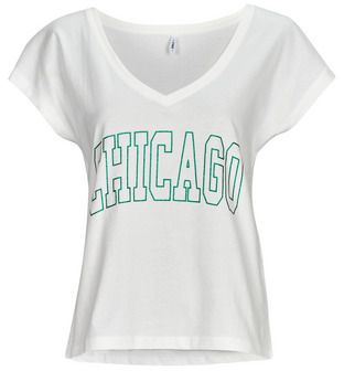 Tričká s krátkym rukávom Only  ONLKELLY S/S V-NECK TOP BOX CS JRS