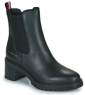 Polokozačky Tommy Hilfiger  ESSENTIAL MIDHEEL LEATHER BOOTIE