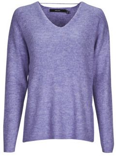 Svetre Vero Moda  VMCREWLEFILE LS V-NECK BLOUSE NOOS