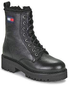 Polokozačky Tommy Jeans  TJW URBAN BOOT TUMBLED LTR WL