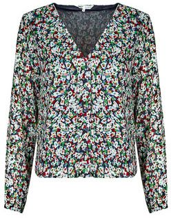 Blúzka Only  ONLDANIELLE FR L/S V-NECK LUREX TOP PTM