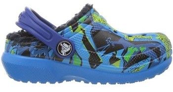 Sandále Crocs  KID'S CLASSIC FUZZ LINED GRAPHIC CLOG