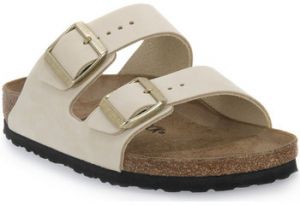 Šľapky Birkenstock  ARIZONA ECRU NABOUCK LEA CALZ S