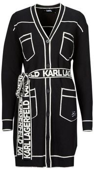 Vesty bez rukávov/Cardigany Karl Lagerfeld  BRANDED BELTED CARDIGAN