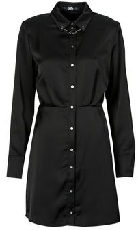 Krátke šaty Karl Lagerfeld  karl charm satin shirt dress