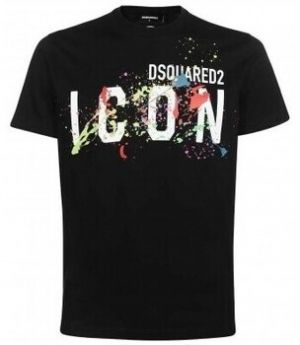 Tričká s krátkym rukávom Dsquared  T-Shirt Icon Homme noir