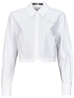 Košele a blúzky Karl Lagerfeld  crop poplin shirt