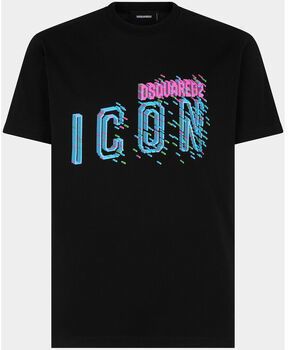 Tričká s krátkym rukávom Dsquared  T-Shirt Pixeled Icon Cool Fit Tee noir
