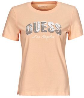 Tričká s krátkym rukávom Guess  SEQUINS LOGO TEE