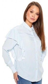 Blúzka Only  Betty Shirt - Cloud Dancer Light Blue