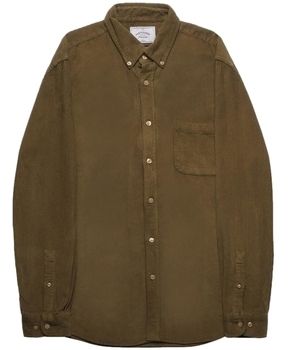 Košele s dlhým rukávom Portuguese Flannel  Lobo Shirt - Olive