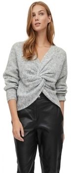 Svetre Vila  Knit Otrera Rev L/S - Super Light Grey