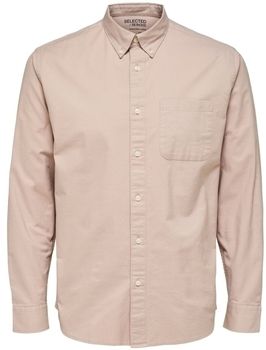 Košele s dlhým rukávom Selected  Noos Regrick Oxford Shirt - Shadow Gray