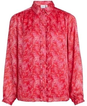 Blúzka Vila  Shirt Layla Vie L/S - Pink Yarrow