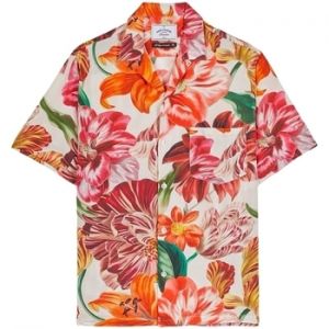Košele s dlhým rukávom Portuguese Flannel  Flowers Shirt - Red
