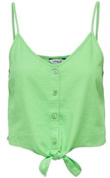 Blúzka Only  Top Caro Strap Linen - Summer Green