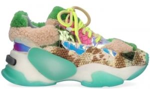 Módne tenisky Exé Shoes  EXÉ G168-8 - Beige Green Fuschia