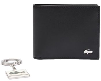 Peňaženky Lacoste  Wallet and Key Chain - Noir