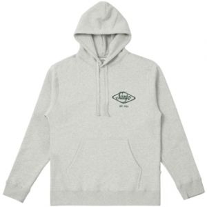 Mikiny Sanjo  Hooded Flocked Logo - Grey