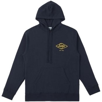 Mikiny Sanjo  Hooded Flocked Logo - Navy