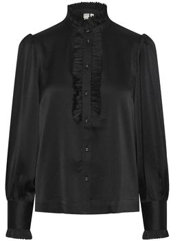 Blúzka Y.a.s  YAS Frilla Shirt L/S - Black