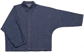 Blúzka 10 To 10  Denim Shirt - Dark Denim