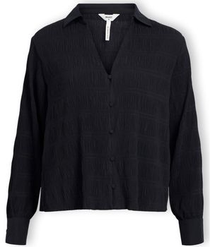 Blúzka Object  Stina Shirt L/S  - Black