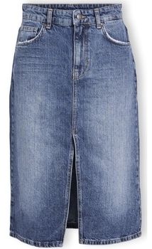 Sukňa Object  Noos Harlow Midi Skirt - Medium Blue Denim