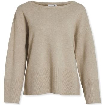 Svetre Vila  Cassie Boatneck Knit L/S - Natural Melange