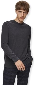 Svetre Selected  Noos Berg Crew Knit - Antracit Melange