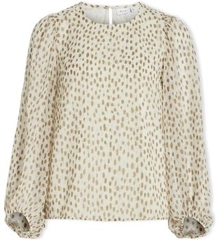 Blúzka Vila  Noos Top Falia L/S - Birch/Nori
