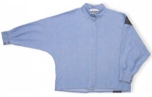 Blúzka 10 To 10  Patches Shirt - Denim