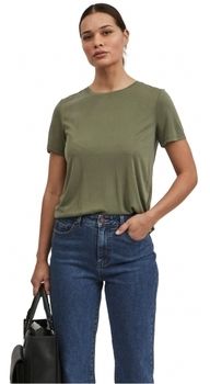 Mikiny Vila  Modala O Neck T-Shirt - Four Leaf Clover