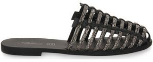 Sandále S.piero  BLACK LEATHER STRASS