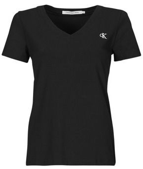 Tričká s krátkym rukávom Calvin Klein Jeans  CK EMBROIDERY STRETCH V-NECK