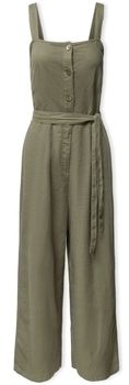 Módne overaly Only  Caro Linen Jumpsuit S/S - Deep Lichen
