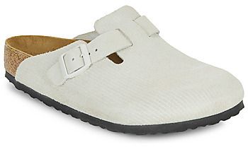Nazuvky BIRKENSTOCK  Boston LEVE Corduroy Antique White