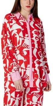 Košele a blúzky Vila  VIKIKKI MAT L/S OVERSIZE LONG 14085301
