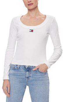 Tričká s dlhým rukávom Tommy Hilfiger  SLIM BADGE RIB DW0DW17397