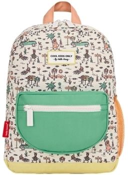 Ruksaky a batohy Hello Hossy  Jungly Kids Backpack - Beige/Vert Opaline