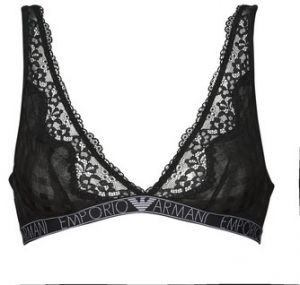 Trojuholníkové podprsenky Emporio Armani  VICHY MESH   LACE