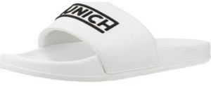 Žabky Munich  FLAT SLIDER D LOGO WH