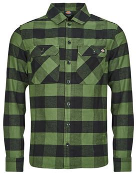 Košele s dlhým rukávom Dickies  NEW SACRAMENTO SHIRT PINE GREEN