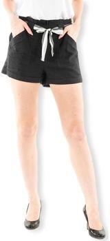 Šortky/Bermudy Only  Luna Linen Shorts - Black